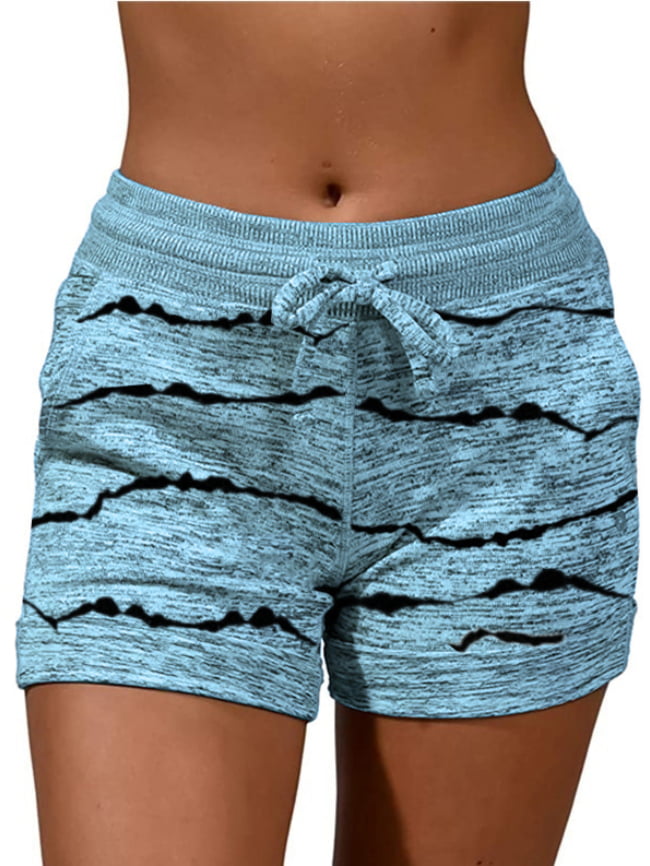 Striped print quick drying stretch casual sports shorts 11
