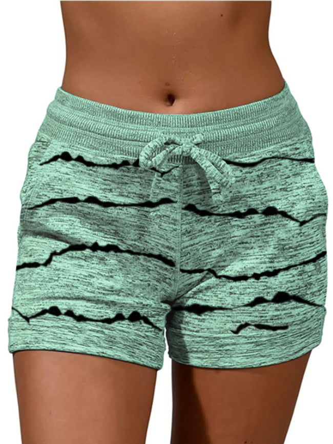 Striped print quick drying stretch casual sports shorts 3