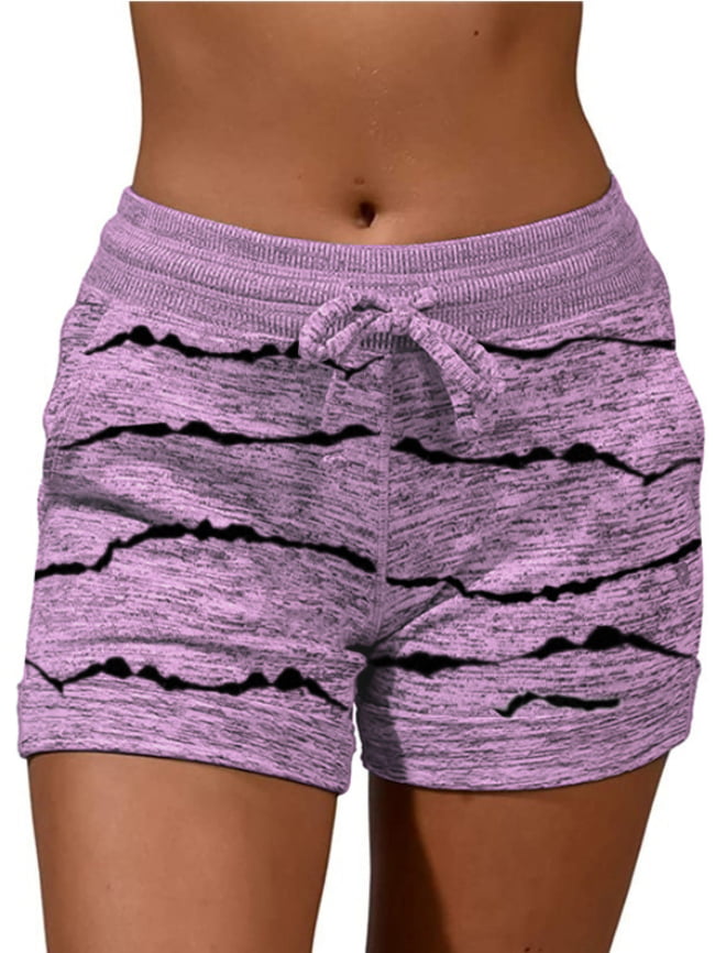 Striped print quick drying stretch casual sports shorts 7