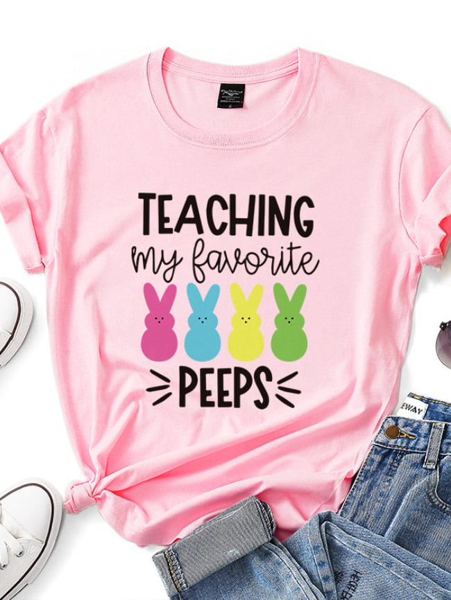 Wholesale TEACHING PEEPS Bunny Print T-Shirt