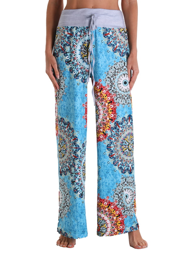 Totem print bandage casual home trousers 1