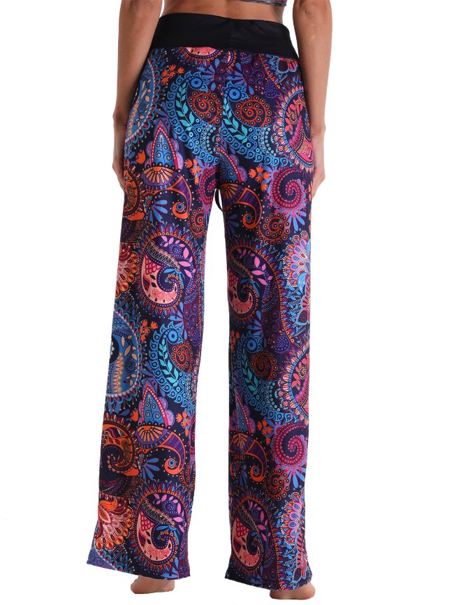 Totem print bandage casual home trousers 5
