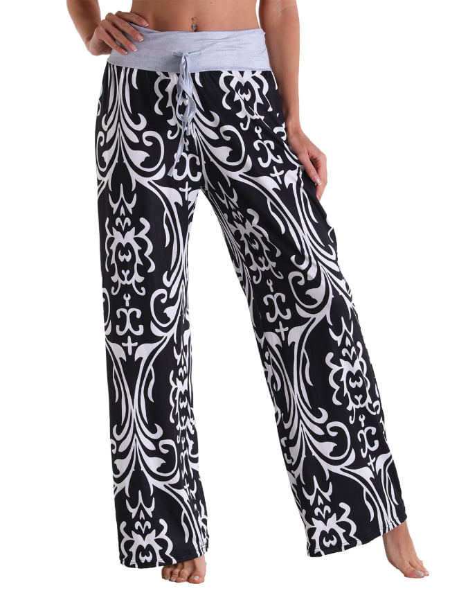 Totem print bandage casual home trousers 6