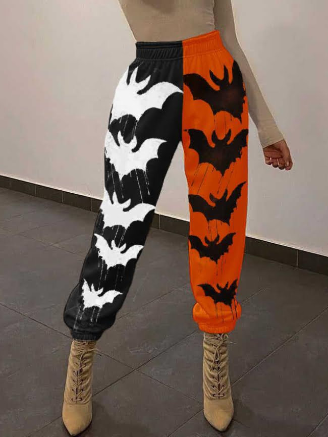 Two Tone Halloween Print Sweatpants 3
