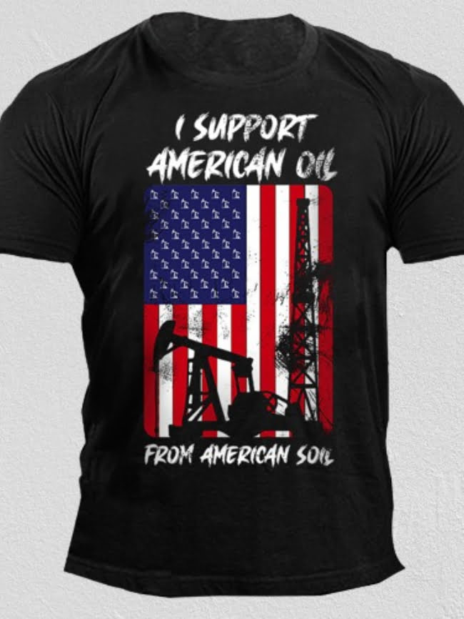 Wholesale USA Flag Print Short Sleeve T-Shirt