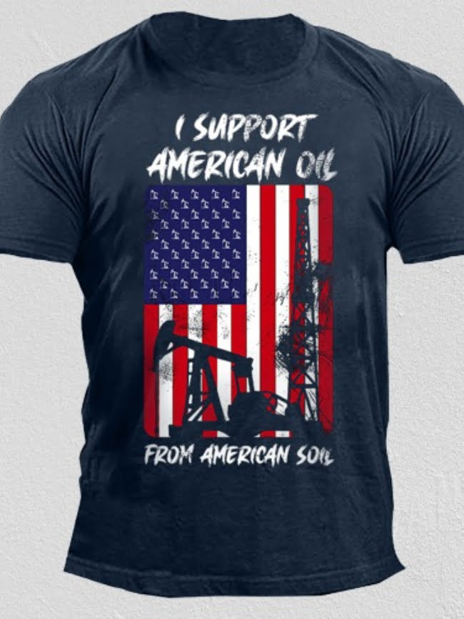 Wholesale USA Flag Print Short Sleeve T-Shirt