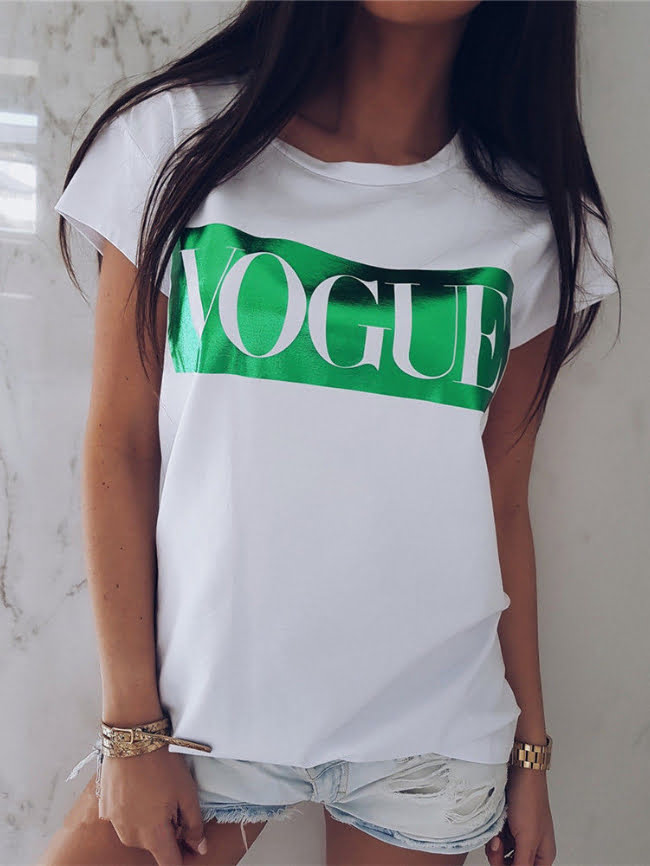 VOGUE print T shirt 4