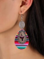 Vintage Cactus Colorblock Earrings