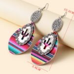 Vintage Cactus Colorblock Earrings