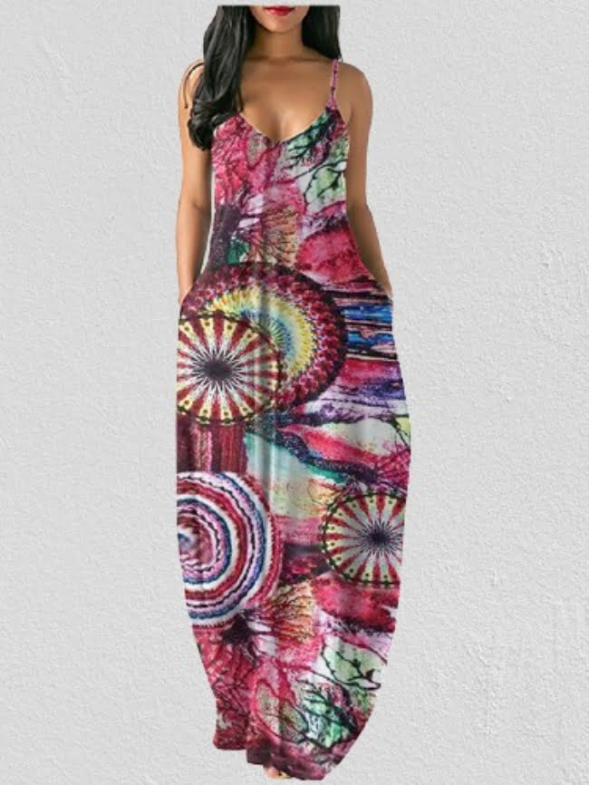 printed maxi cami dress 2