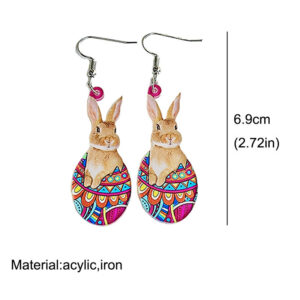 Wholesale Easter Bunny Acrylic Earrings