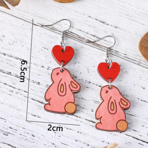 Wholesale Easter Love Bunny Stitching Earrings