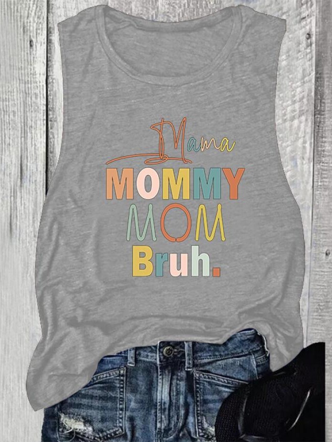 Wholesale MAMA MOMMY Letter Print Tank Top