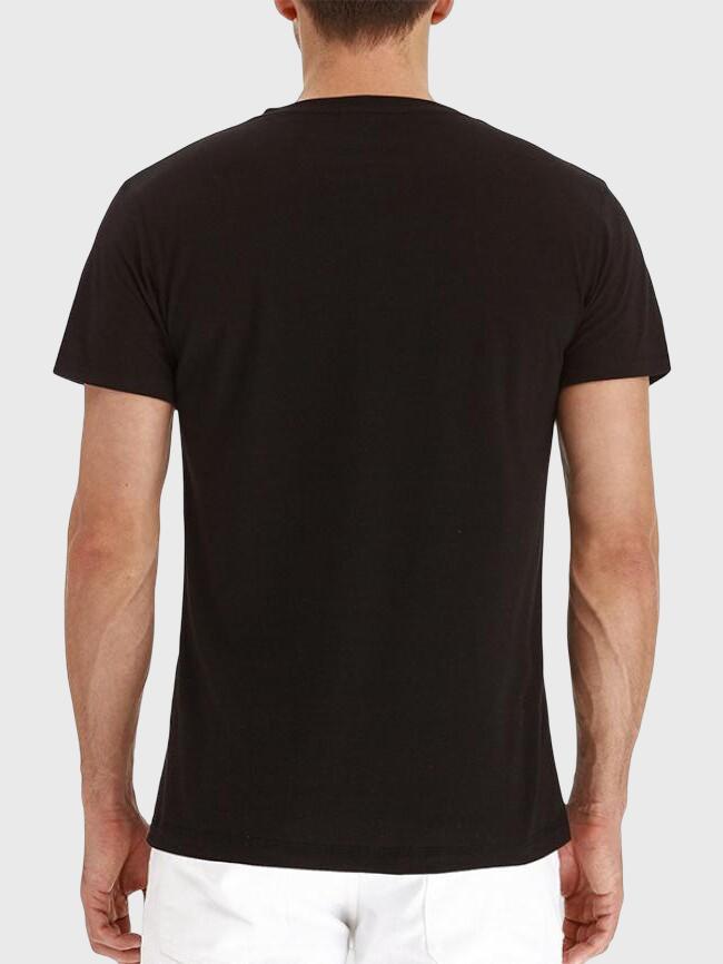 Wholesale Men Plain Button Short Sleeve T-Shirt