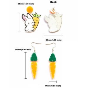 Wholesale Rabbit Carrot Acrylic Earrings
