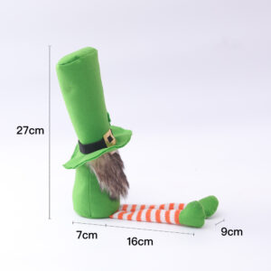 Wholesale St. Patrick's Day long-legged gingham dwarf decoration