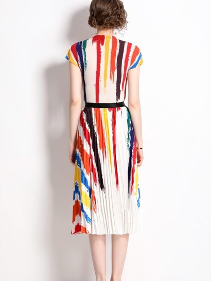 Wholesale Irregular Print Two-piece Dress