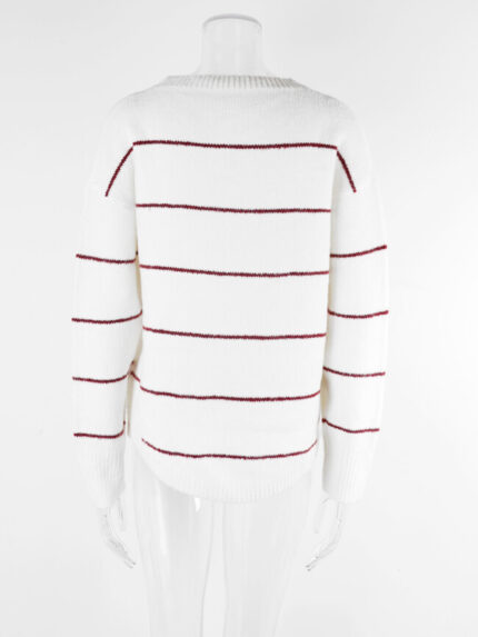 Wholesale Simple Stripe Pullover Sweater